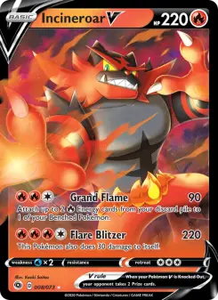 Pokémon-Karte Incineroar V 008/073
