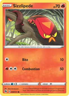 Pokémon-Karte Sizzlipede 009/073