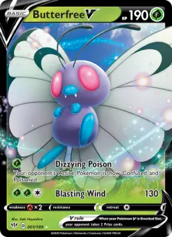 Pokémon-Karte Butterfree V 001/189