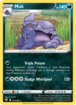 Pokémon-Karte Muk 101/189