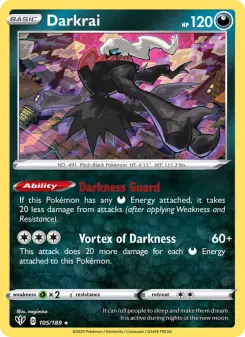 Pokémon-Karte Darkrai 105/189