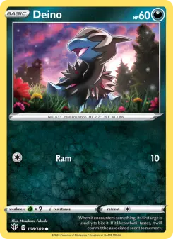 Pokémon-Karte Deino 108/189