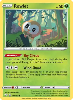 Pokémon-Karte Rowlet 011/189