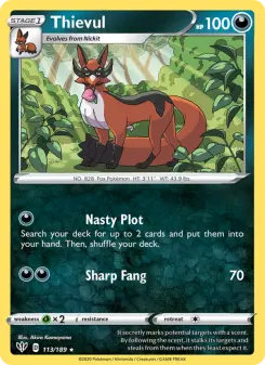 Pokémon-Karte Thievul 113/189
