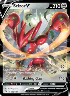 Pokémon-Karte Scizor V 118/189