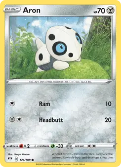 Pokémon-Karte Aron 121/189