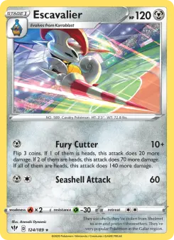 Pokémon-Karte Escavalier 124/189