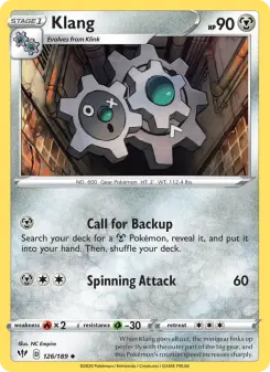 Pokémon-Karte Klang 126/189