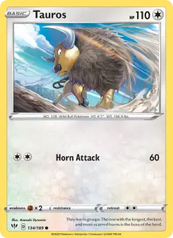 Pokémon-Karte Tauros 134/189