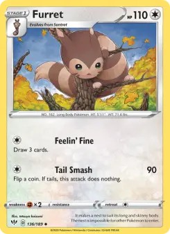 Pokémon-Karte Furret 136/189