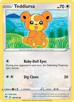 Pokémon-Karte Teddiursa 138/189