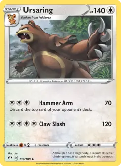 Pokémon-Karte Ursaring 139/189