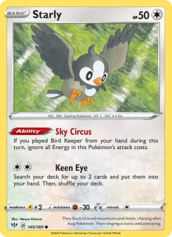 Pokémon-Karte Starly 145/189