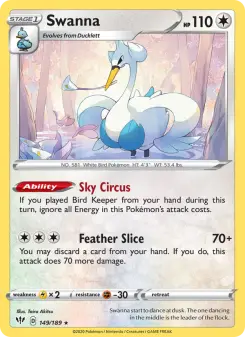 Pokémon-Karte Swanna 149/189