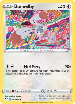 Pokémon-Karte Bunnelby 150/189