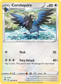 Pokémon-Karte Corvisquire 155/189