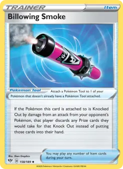 Pokémon-Karte Billowing Smoke 158/189