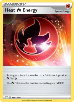 Pokémon-Karte Heat Fire Energy 174/189