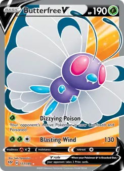 Pokémon-Karte Butterfree V 177/189
