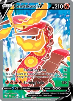 Pokémon-Karte Centiskorch V 179/189