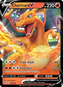 Pokémon-Karte Charizard V 019/189