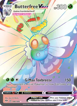 Pokémon-Karte Butterfree VMAX 190/189
