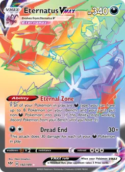 Pokémon-Karte Eternatus VMAX 192/189