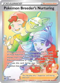 Pokémon-Karte Pokémon Breeder's Nurturing 195/189