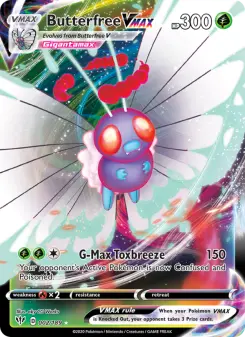 Pokémon-Karte Butterfree VMAX 002/189