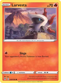 Pokémon-Karte Larvesta 029/189