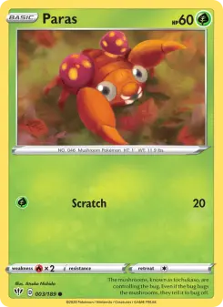 Pokémon-Karte Paras 003/189