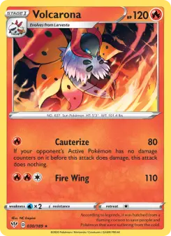 Pokémon-Karte Volcarona 030/189