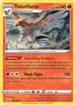 Pokémon-Karte Talonflame 032/189