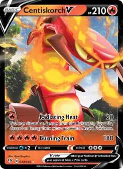 Pokémon-Karte Centiskorch V 033/189