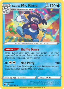 Pokémon-Karte Galarian Mr. Rime 036/189