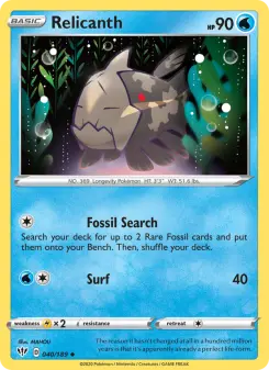 Pokémon-Karte Relicanth 040/189