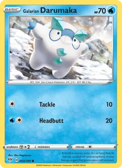 Pokémon-Karte Galarian Darumaka 043/189