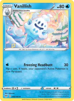 Pokémon-Karte Vanillish 046/189