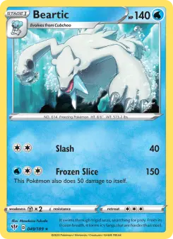 Pokémon-Karte Beartic 049/189