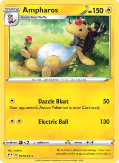 Pokémon-Karte Ampharos 057/189