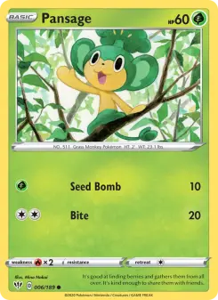 Pokémon-Karte Pansage 006/189