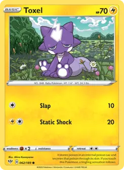 Pokémon-Karte Toxel 062/189