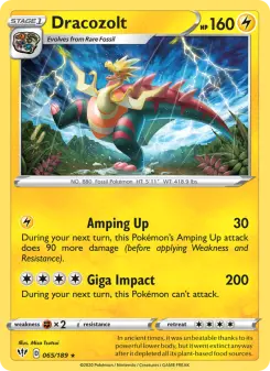 Pokémon-Karte Dracozolt 065/189