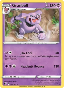 Pokémon-Karte Granbull 071/189