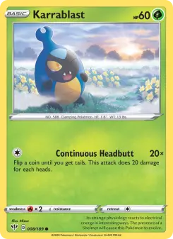 Pokémon-Karte Karrablast 008/189