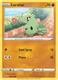 Pokémon-Karte Larvitar 086/189