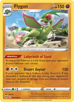 Pokémon-Karte Flygon 091/189