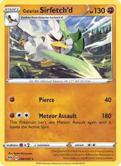 Pokémon-Karte Galarian Sirfetch'd 098/189