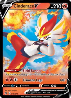 Pokémon-Karte Cinderace V 018/072
