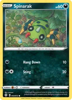 Pokémon-Karte Spinarak 043/072